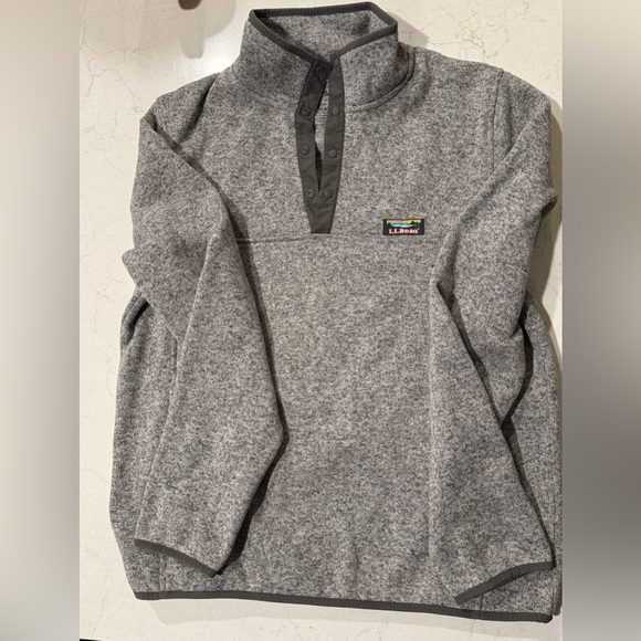 LLBean Men’s Sweater Fleece Gray sizeM - Picture 1 of 3